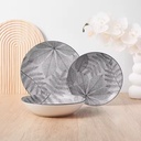Service a Table en Porcelaine 12 Pièces Golden House Gris Charbon