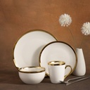 Service a Table en Porcelaine 16 Pièces Golden House Doré M2