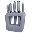 Ensemble 8 Pièces Couteaux avec Support Gris
