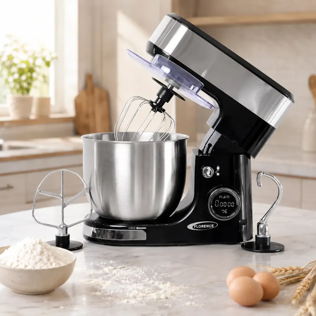 [6461AE-N] Robot Pétrin Florence Avec Afficheur LCD- 5L 1300W- Noir