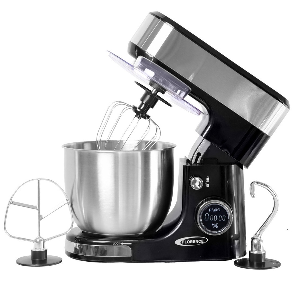 [6461AE-N] Robot Pétrin Florence Avec Bouton Afficheur 5L 1300W Noir