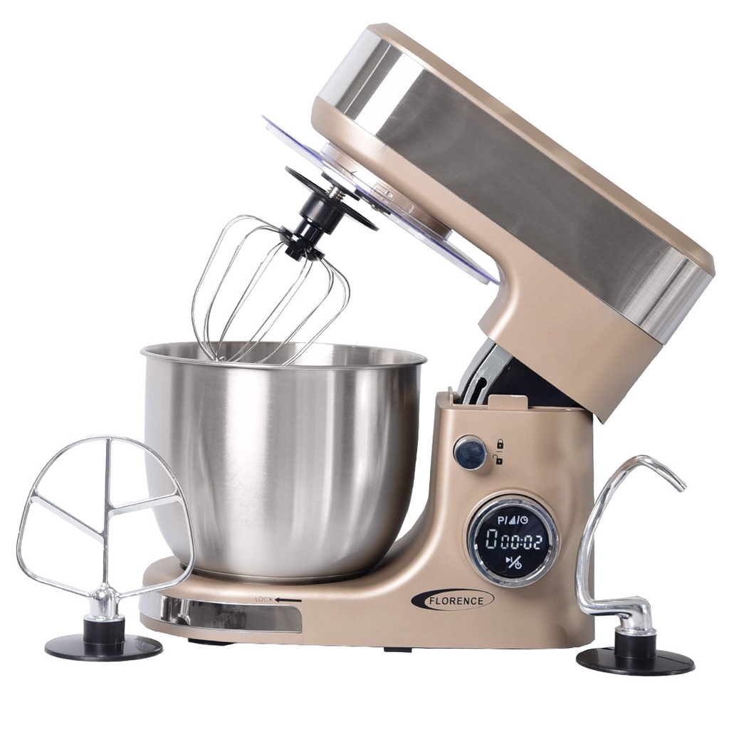 Robot Pétrin Florence Avec Bouton Afficheur 5L 1300W Beige