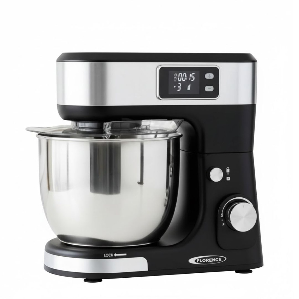 Robot Pétrin Florence Avec Afficheur 5L 1300W Noir