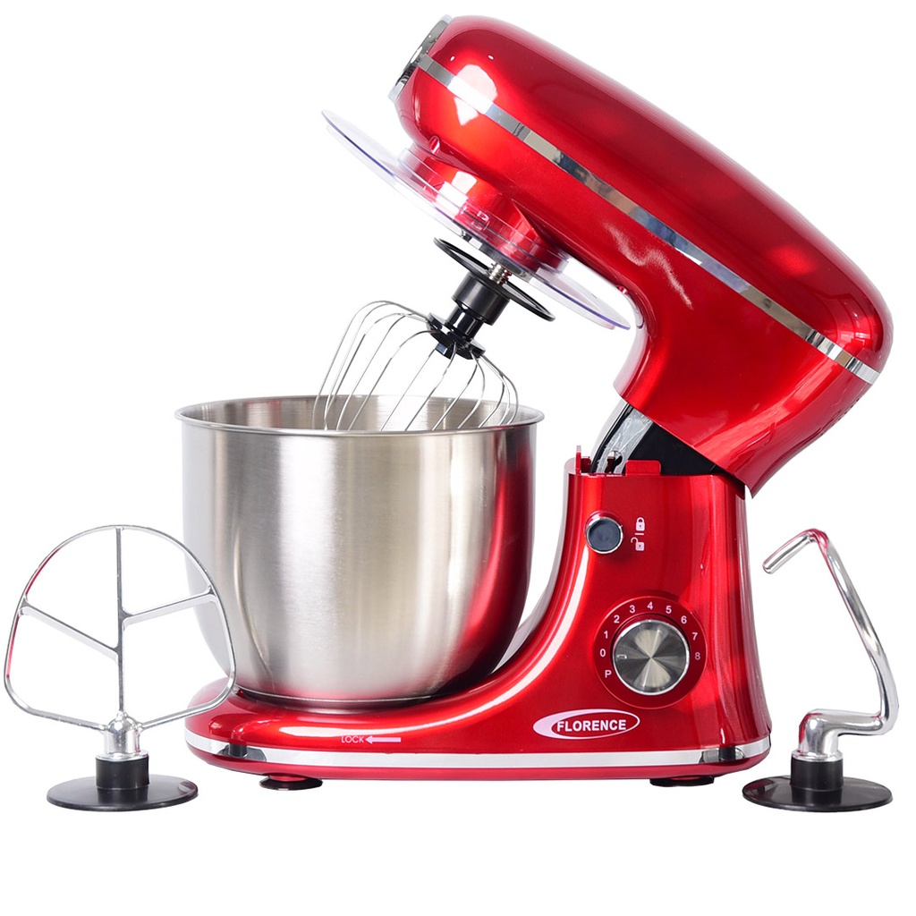 [6484A-R] Robot Pétrin Florence  5L 1300W Rouge