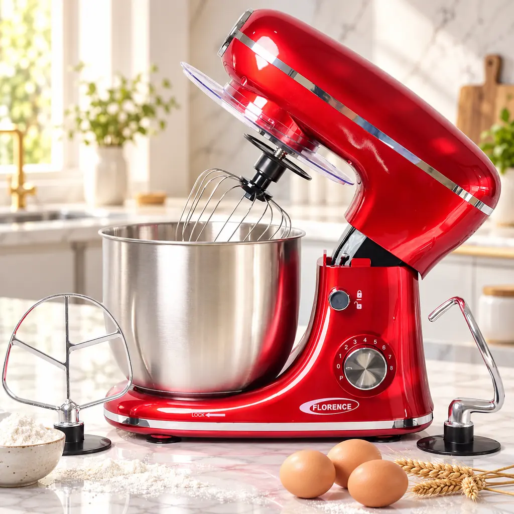 [6484A-R] Robot Pétrin Florence  5L 1300W- Rouge