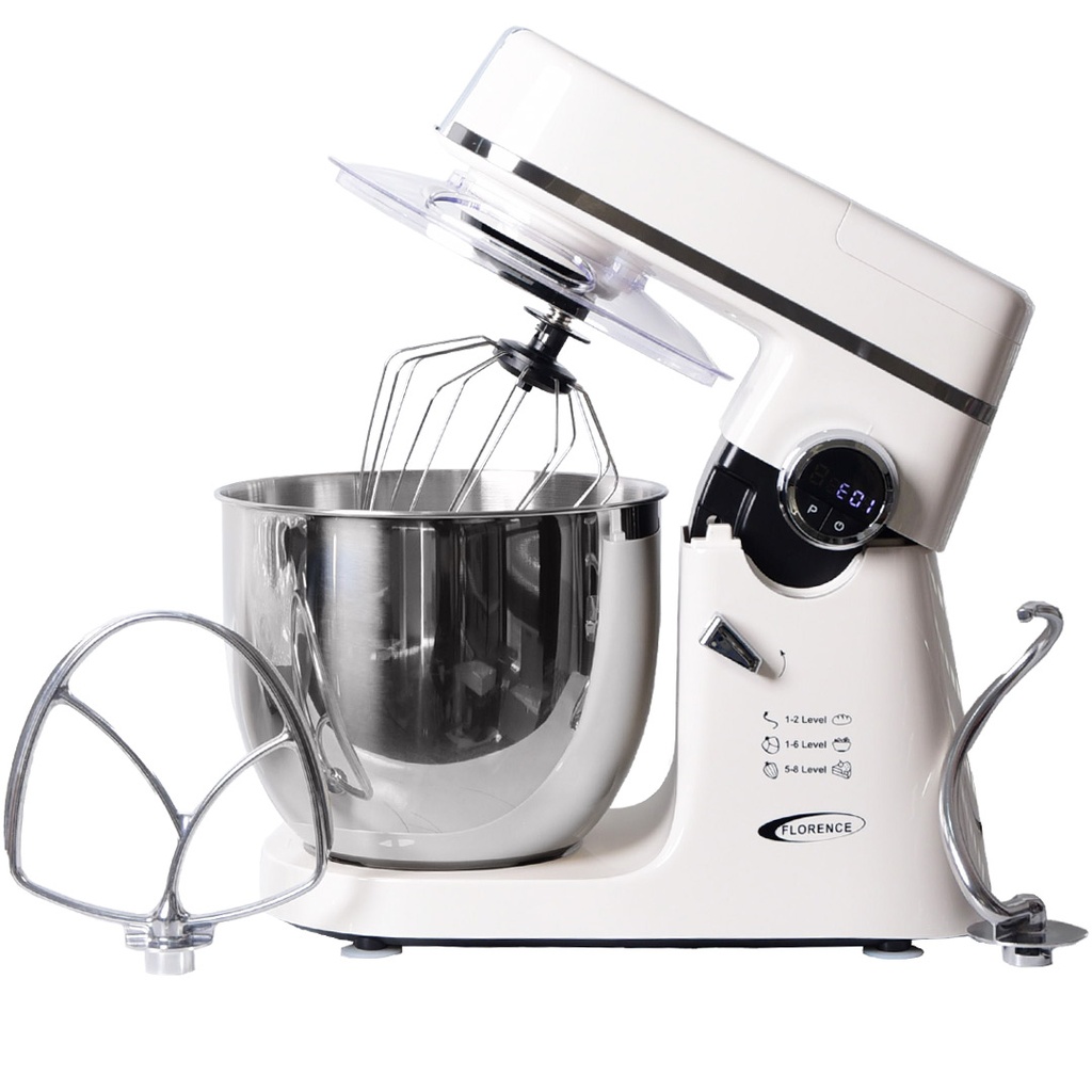 [FM166BL] Robot Pétrin Florence Avec Bouton Afficheur 12L 2000W Blanc