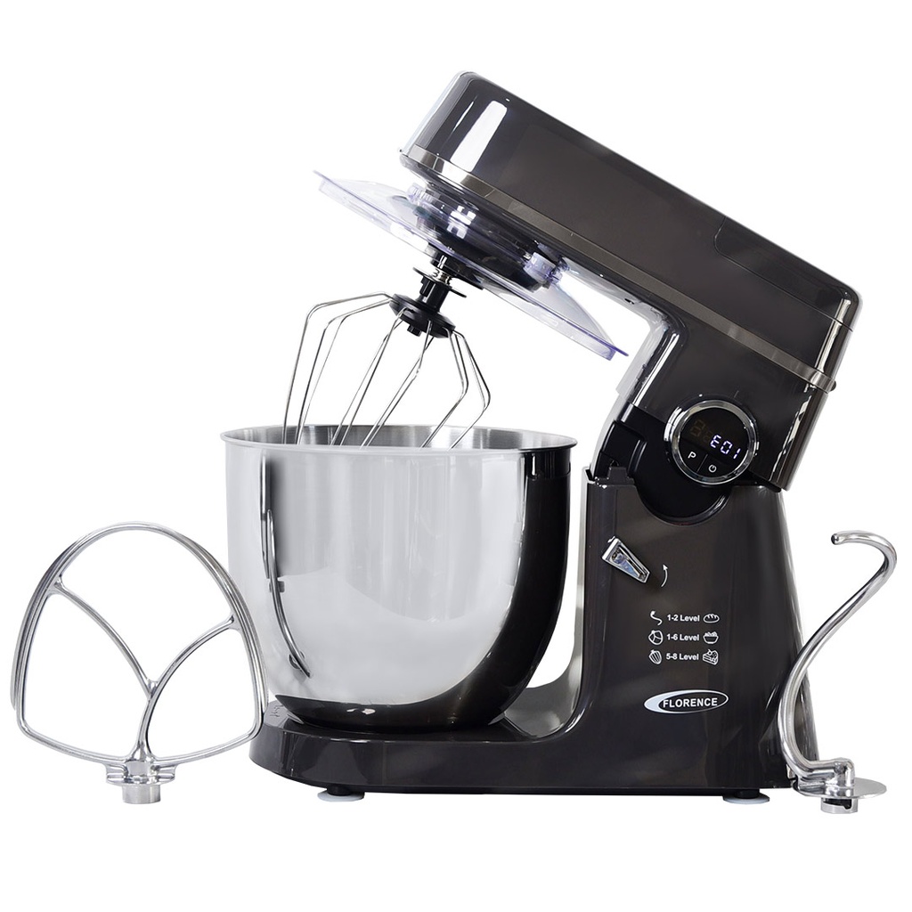 [FM166G] Robot Pétrin Florence Avec Bouton Afficheur 12L 2000W Gris Charbon