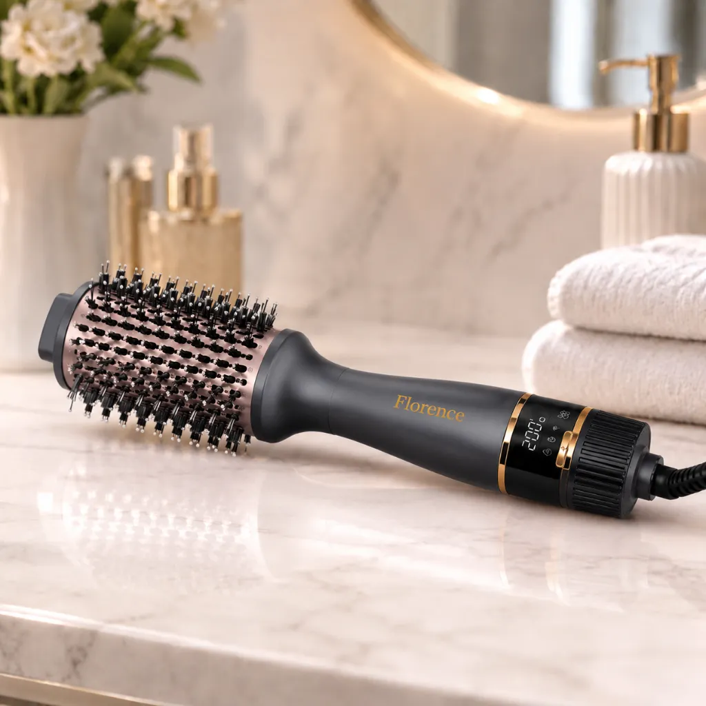 [HK449GCH] Brosse Coiffante Avec Afficheur Température 1000W- Gris Charbon