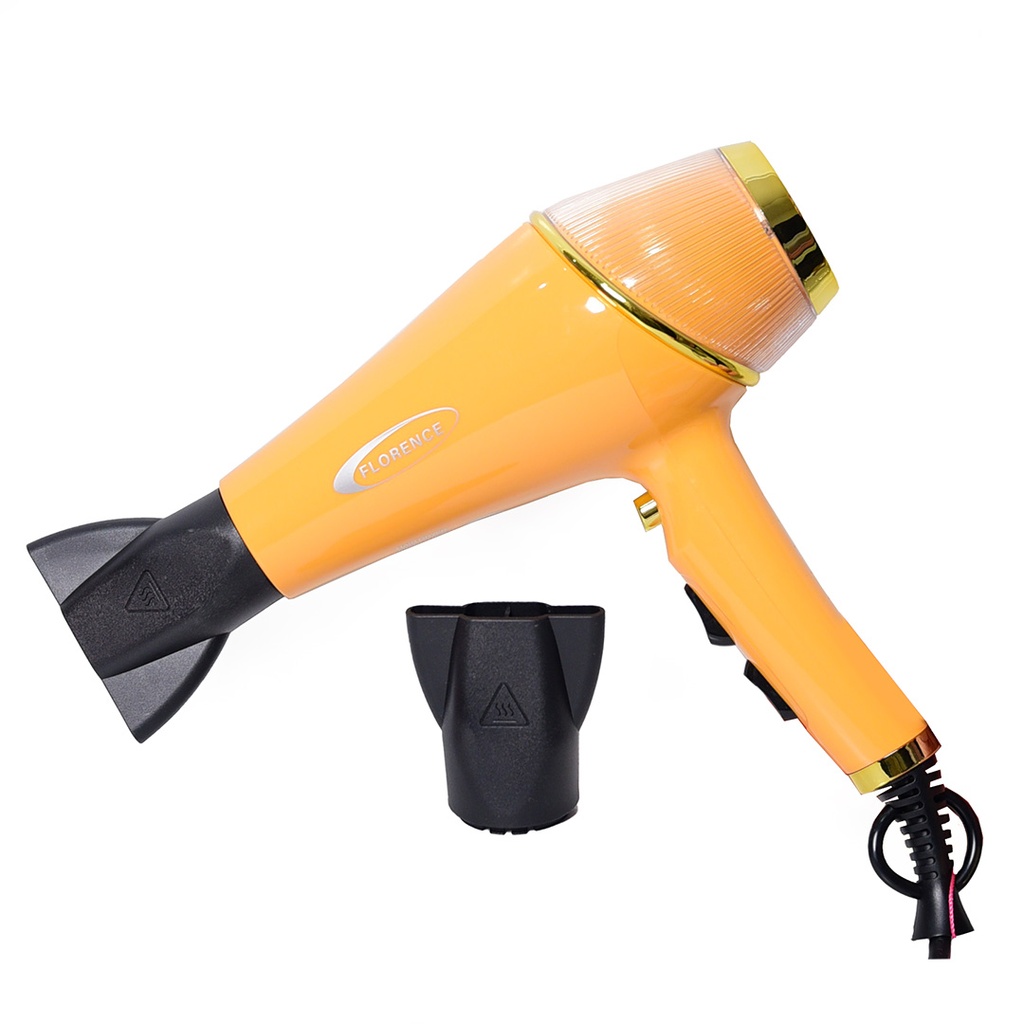 [HK460J] Séche Cheveux Florence Power Max 2200W Jaune 