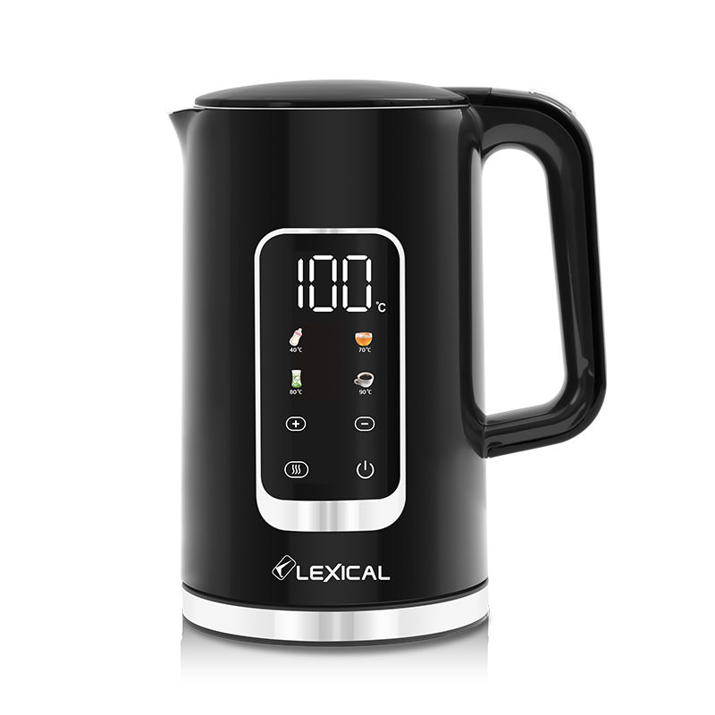 [LEK-1460] Bouilloire Electrique Lexical Avec Afficheur Température 2200W Noir 1,7L