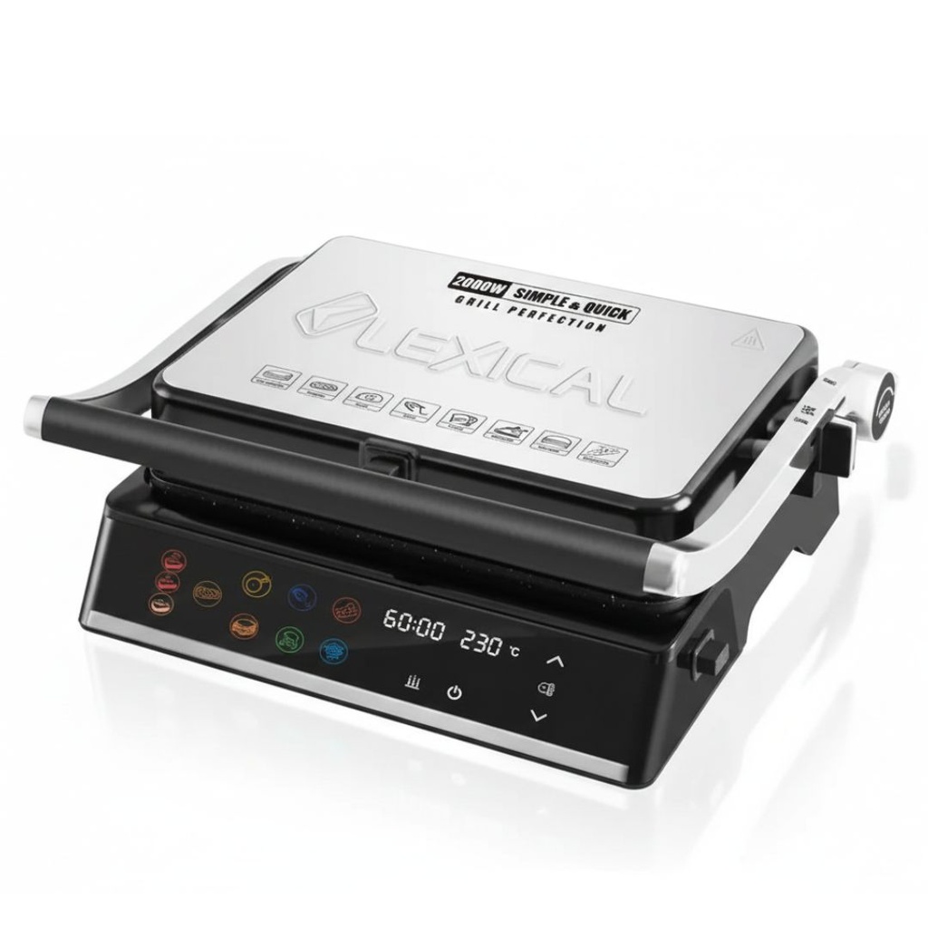 Appareil de Cuisson et Grill 2en1 Extra Large Lexical Avec afficheur 2000W 