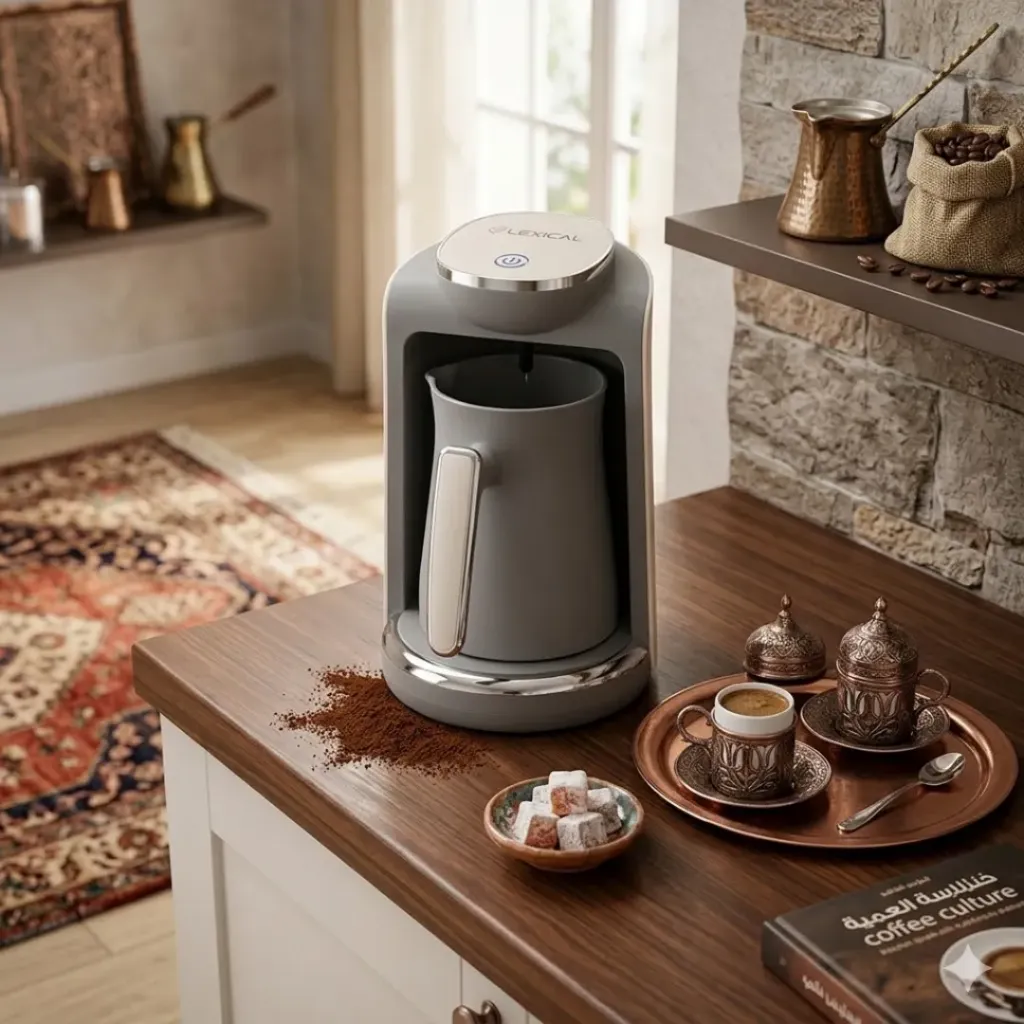 [LCP-0530-3] Machine à Café Turc Lexical 600W 250ml- Blanc cassé