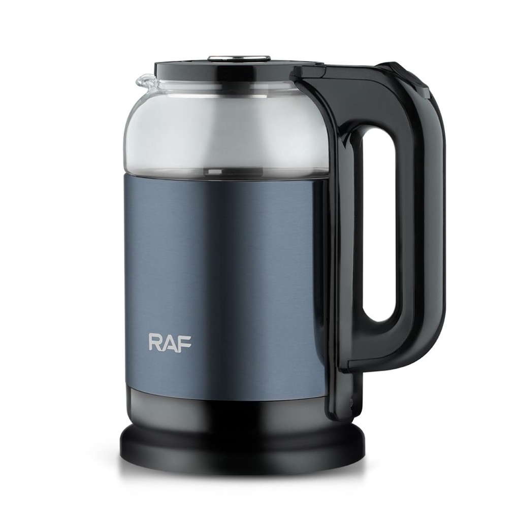 [R-7832N] Bouilloire Electrique En Verre RAF 2L -1500 W Noir