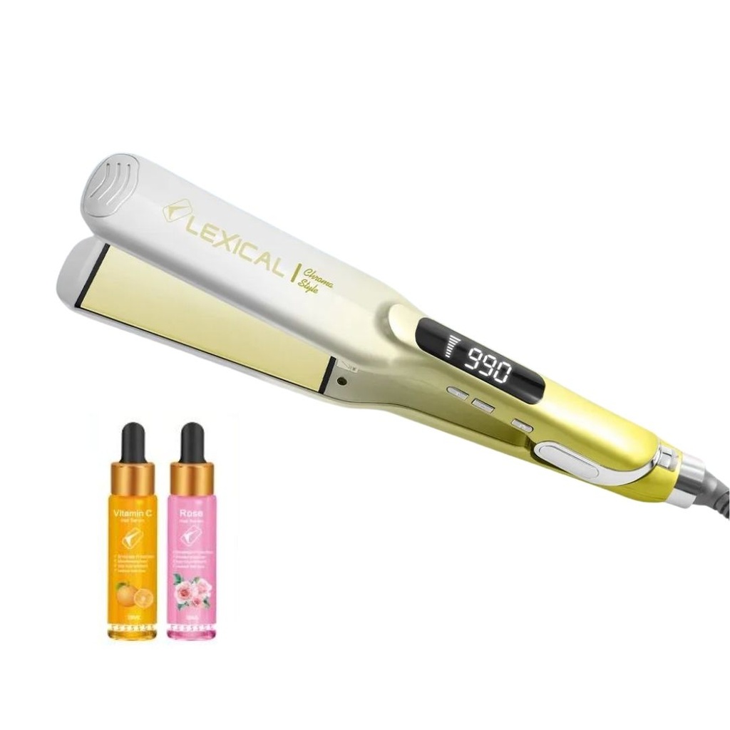 [LHS-5384J] Plaque Cheveux Lexical avec Sérum Gratuit 65W - 990 °C - Jaunne 