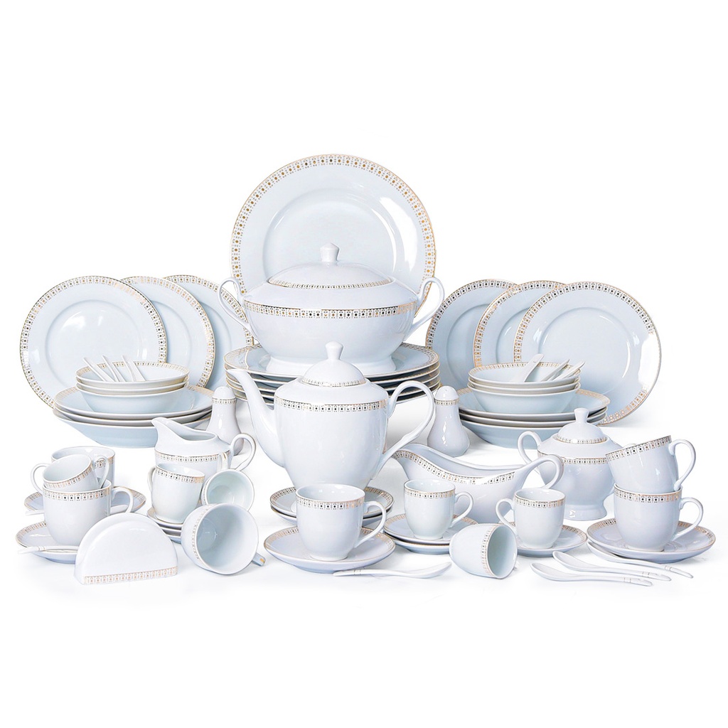 Service à Table en Porcelaine 72 Pièces Bravo