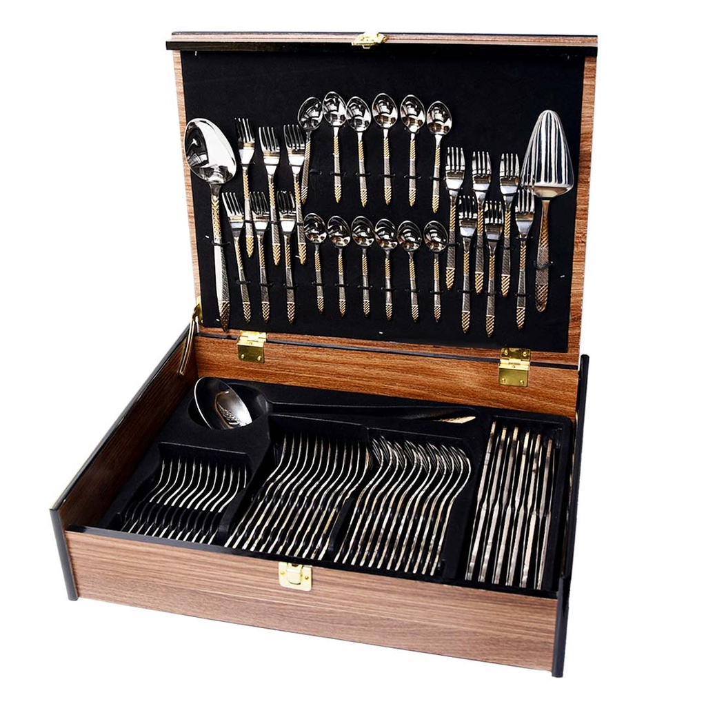 Coffret Ménagère De Cuisine 75 Pièces Golden House - Model