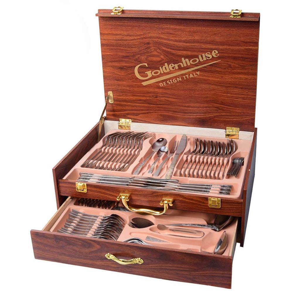 Coffret Ménagère De Cuisine 86 Pièces Golden House - Model 7