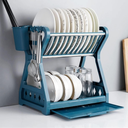 Egouttoir à Vaisselle En Plastique Bleu