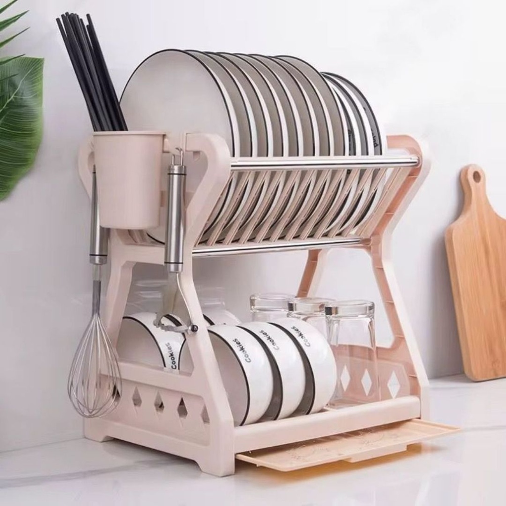 Egouttoir à Vaisselle En Plastique Beige