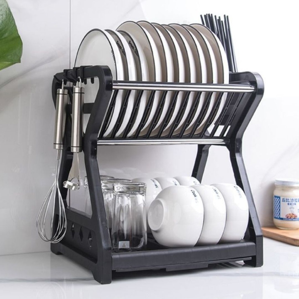 [ADN-23-1N] Egouttoir à Vaisselle En Plastique Noir