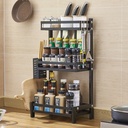 Etagère de Rangement En Acier a 3 Niveaux Noir