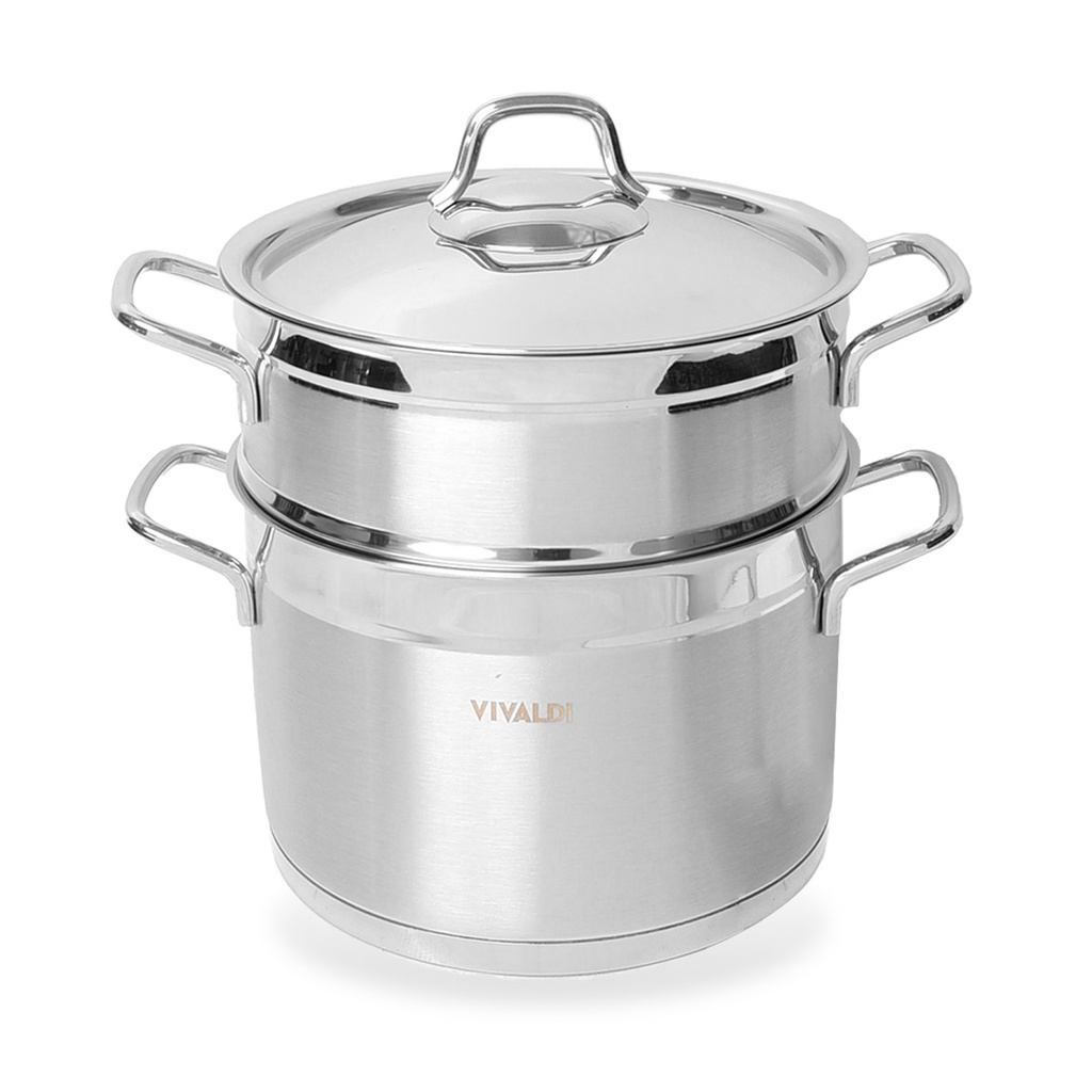 Couscoussier Inox 18/10 Vivaldi 8 Litres 24 cm