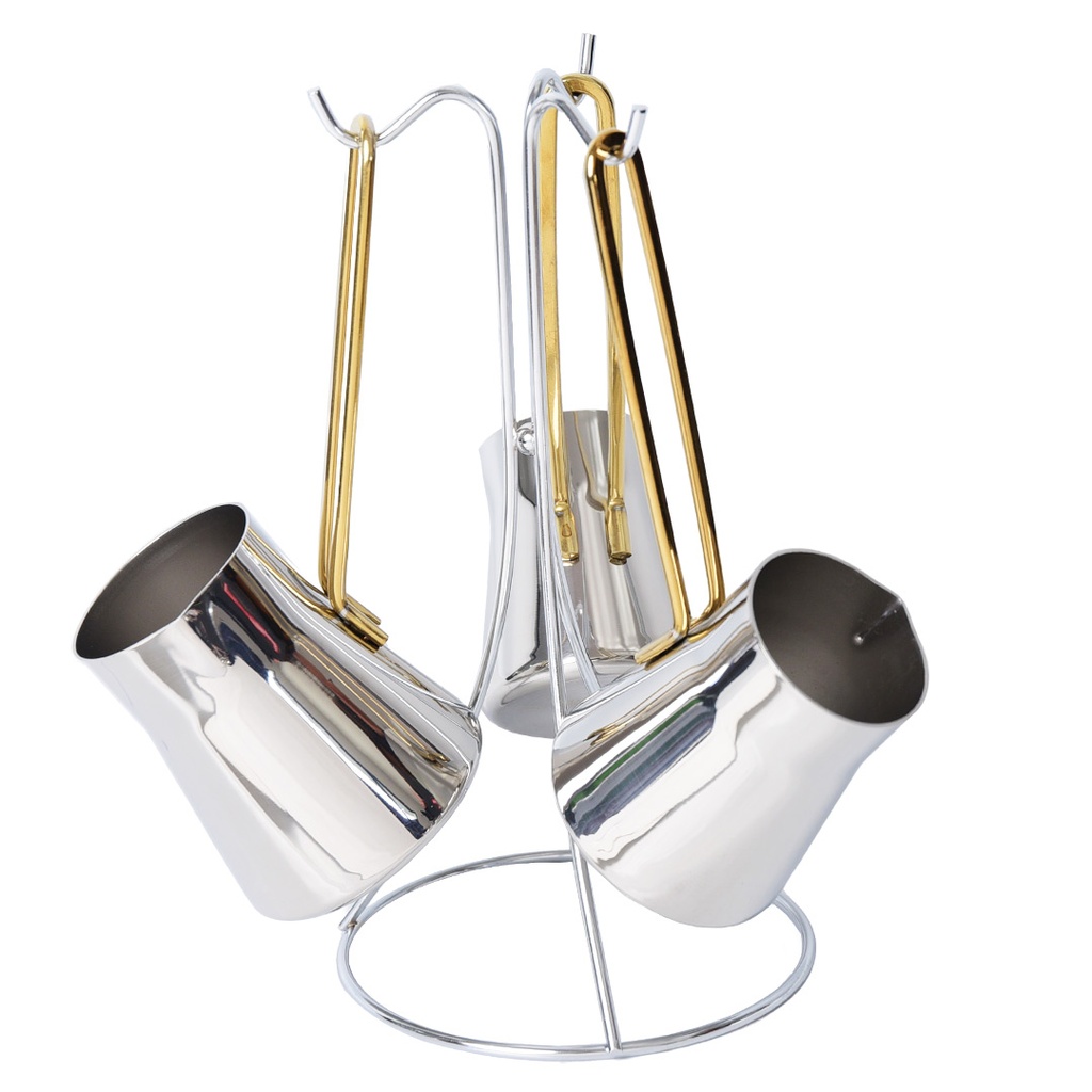 Set de 3 Pots à lait En inox 18/10 avec Support- Vivaldi