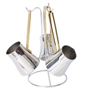 Set de 3 Pots à lait En inox 18/10 Vivaldi avec Support 