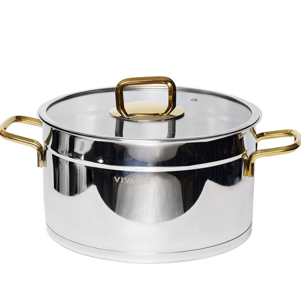 Marmite Vivaldi Rosso 28 cm Inox 18/10