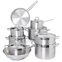 Batterie De Cuisine Vivaldi Anka 15 Pieces En Inox 18/10