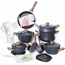Batterie De Cuisine Vivaldi  24 Pieces En Granite Gris