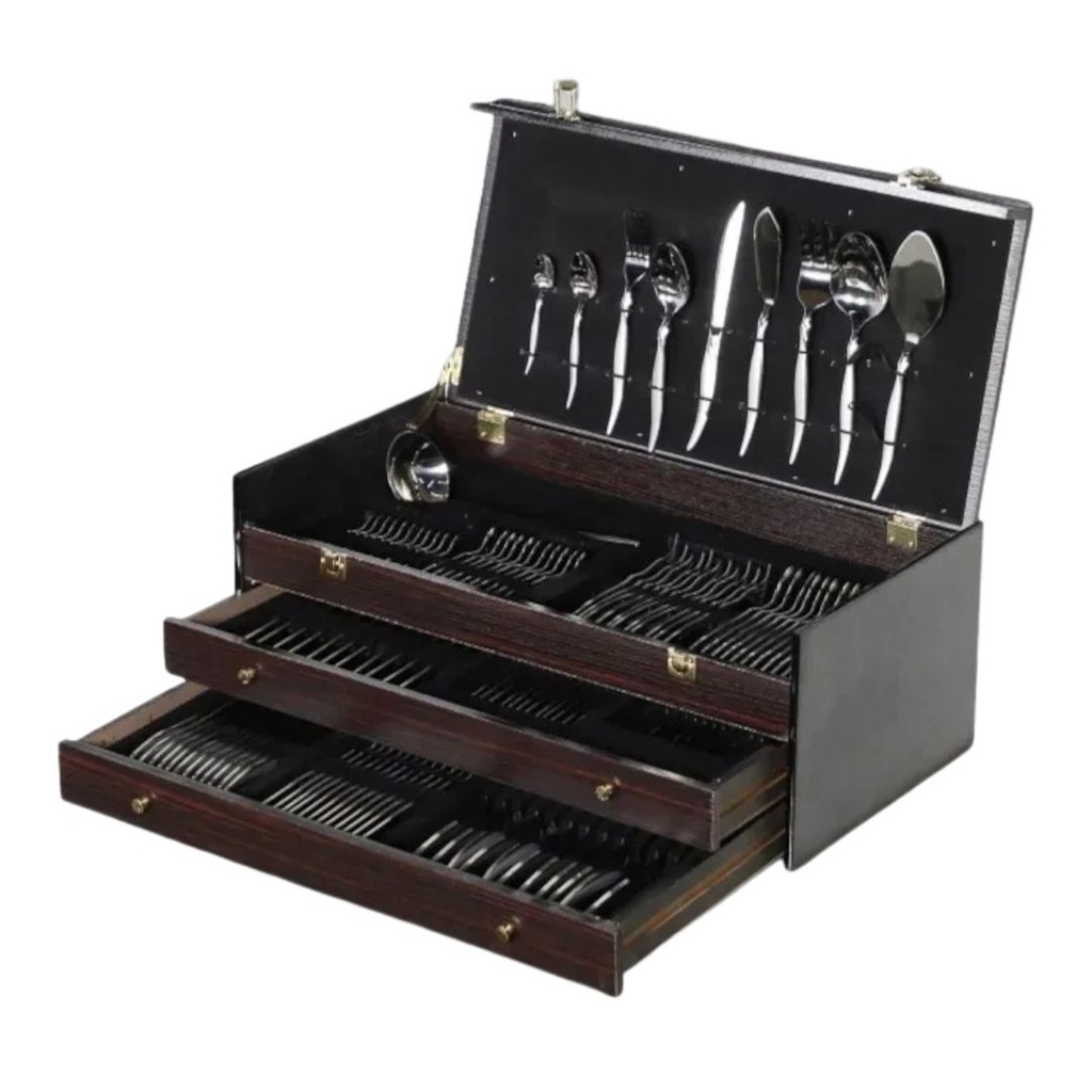 [ABM125-M2] Coffret Ménagère De Cuisine 125 Pièces Inox 18/10 ABM Model 2