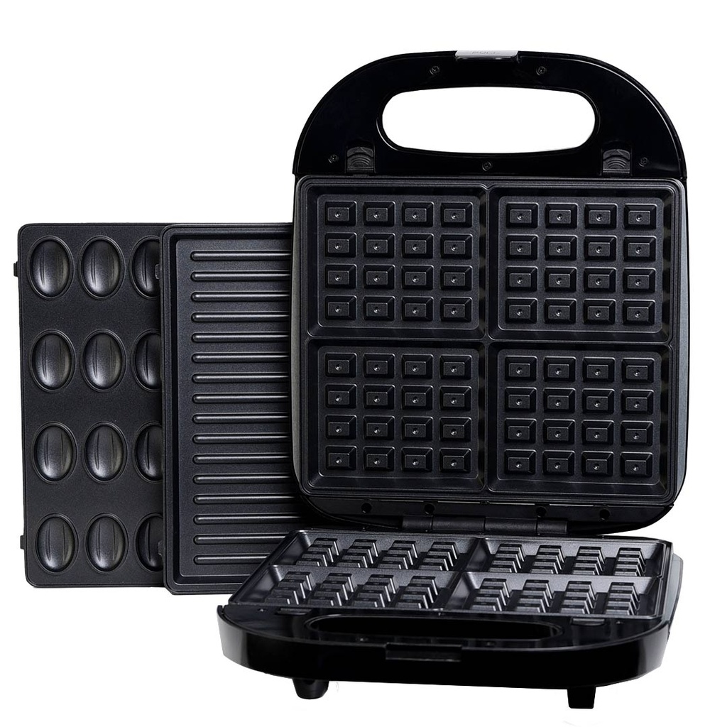 [HK465N] Appareil De Cuisson 3en1 Florence Panini Gaufre Zouza 1400W- Noir