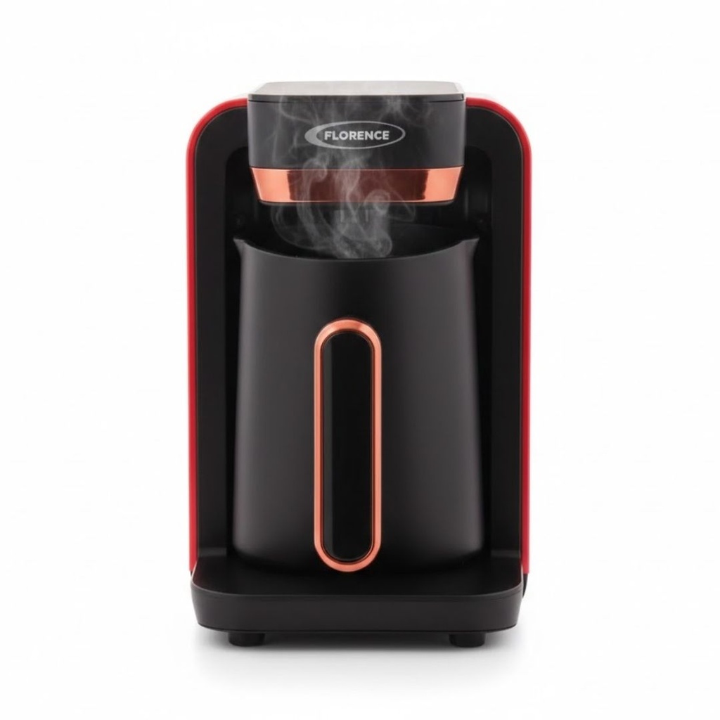 Machine À Café Turc 2en1 Électrique Florence 500W Rouge