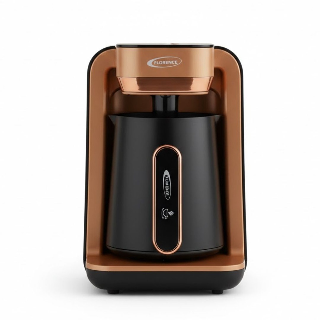 [HK466M] Machine À Café Turc 2en1 Électrique Florence 500W Marron