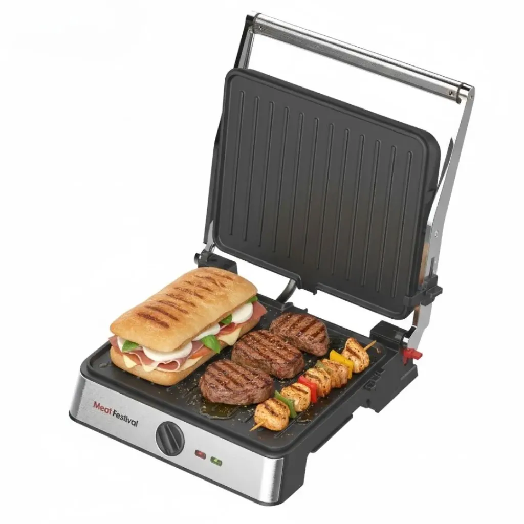 [KB1105] Appareil de Cuisson 2en1 Panini et Grill DSP Extra Large 2000W