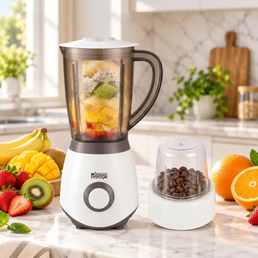 Blender Avec Grinder DSP en Plastique 1,5L – 350W - Marron