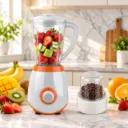 Blender Avec Grinder DSP en Plastique 1,5L – 350W - Orangé