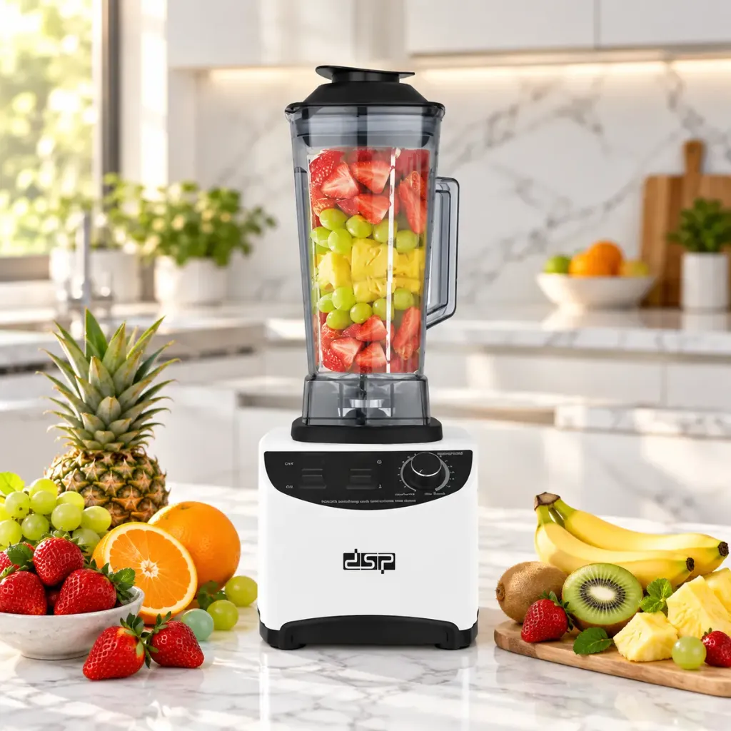 [KJ2099-B] Blender En Plastique 15 Vitesses DSP – 2L – 1800W-Blanc