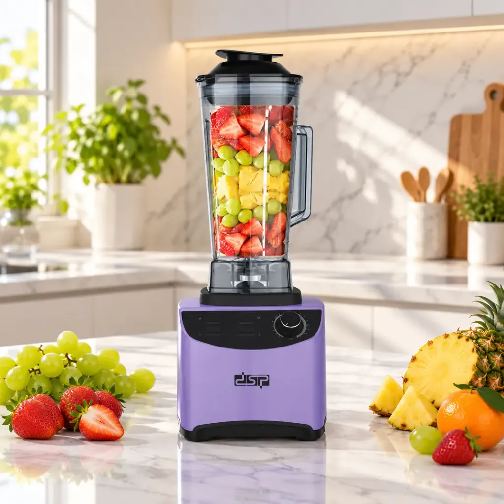 [KJ2099-VI] Blender En Plastique 15 Vitesses DSP – 2L – 1800W-Violet