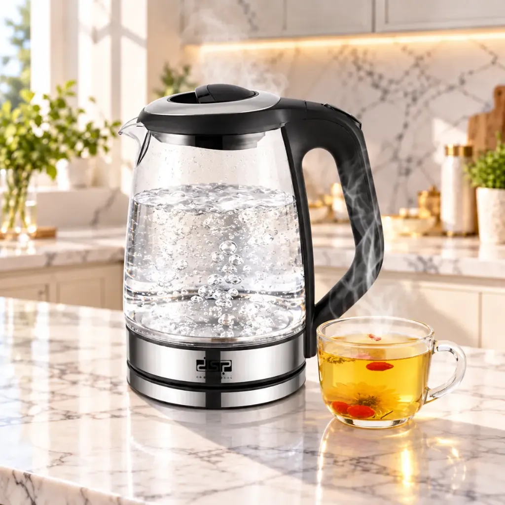 [KK1273] Bouilloire Électrique En Verre 2200W 2L – DSP