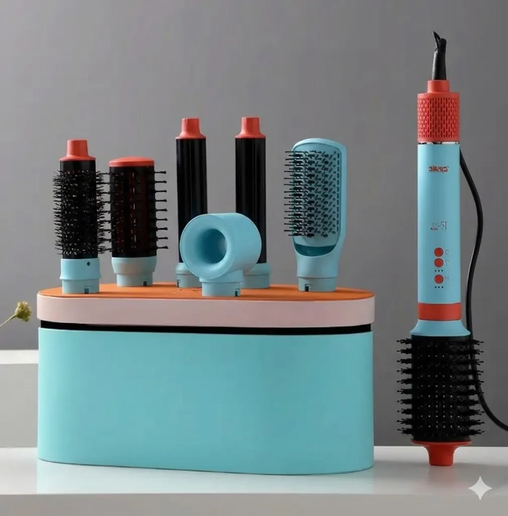 [50226V] Coffret Cheveux DSP 8en1 1500W 110000RPM Vert D'eau