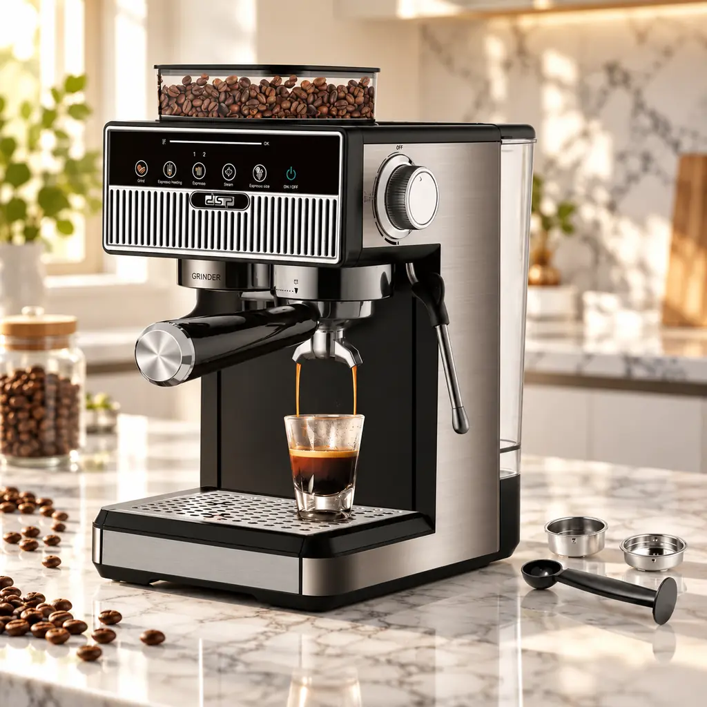 Machine à Café Expresso Avec Grinder DSP 1,7L 20Bar – 1350W