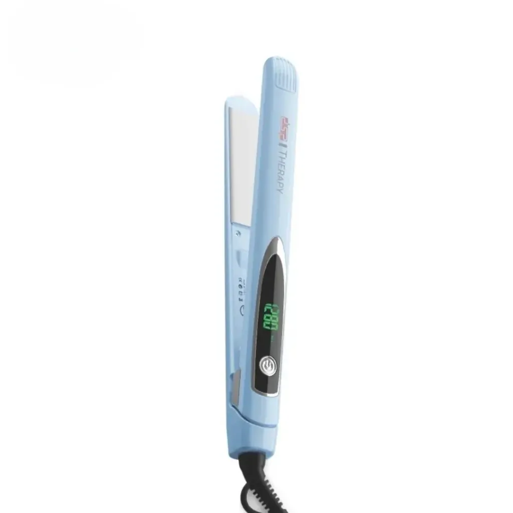 [10733] Lisseur Cheveux Professionnel DSP - Plaques Titane 25mm - 1280°F - Bleu Ciel