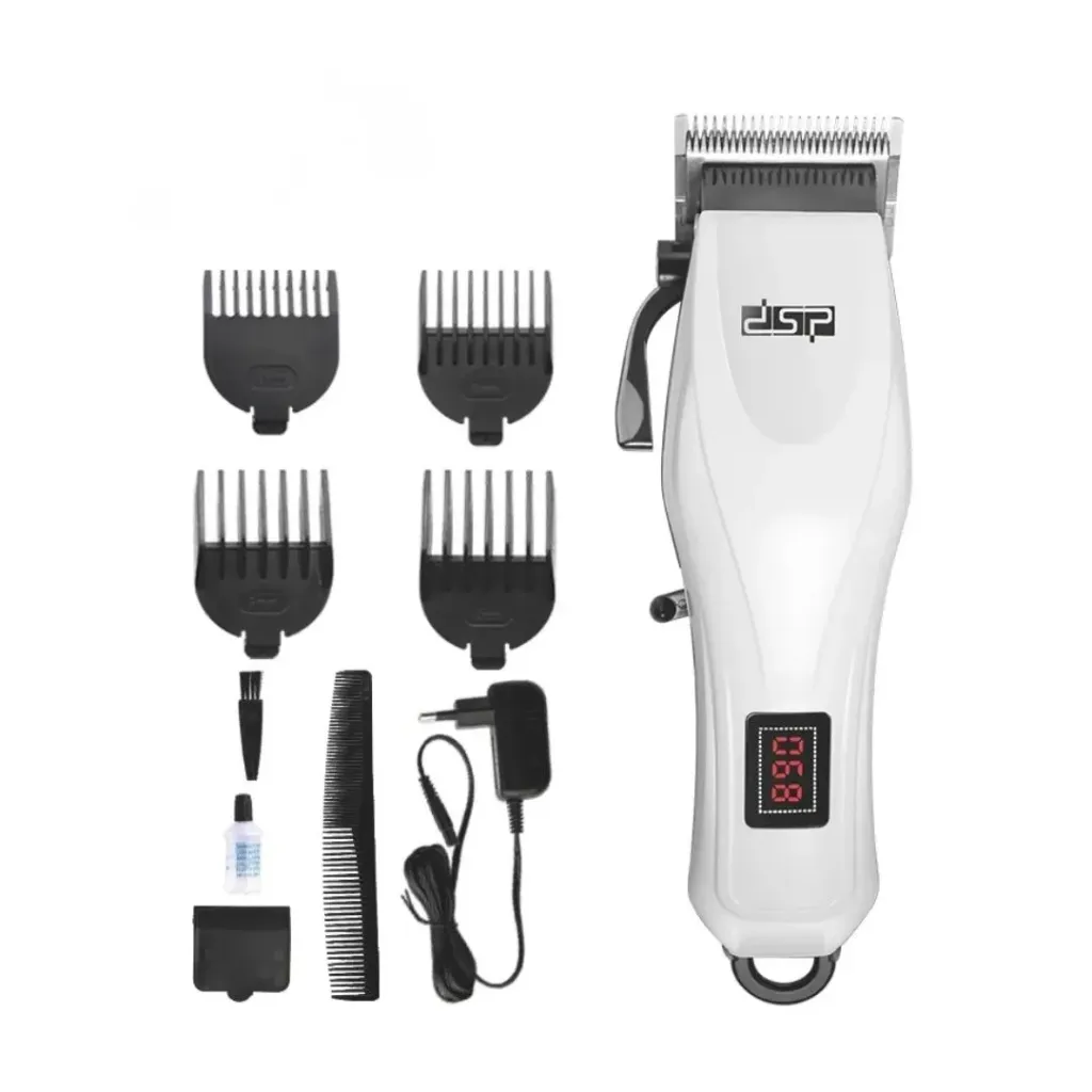 [90438-B] Tondeuse Cheveux Professionnelle DSP Sans Fil - 5W - Affichage LED - Blanc