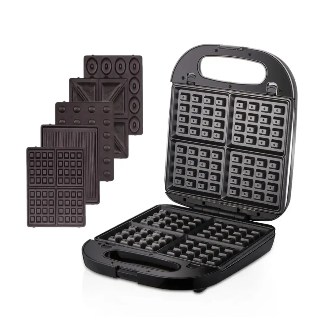 [AG-251B] Appareil De Cuisson 5en1 ENZO Zouza , Panini , Gauffre ,Croque Monsieur , Donut - 1800 W