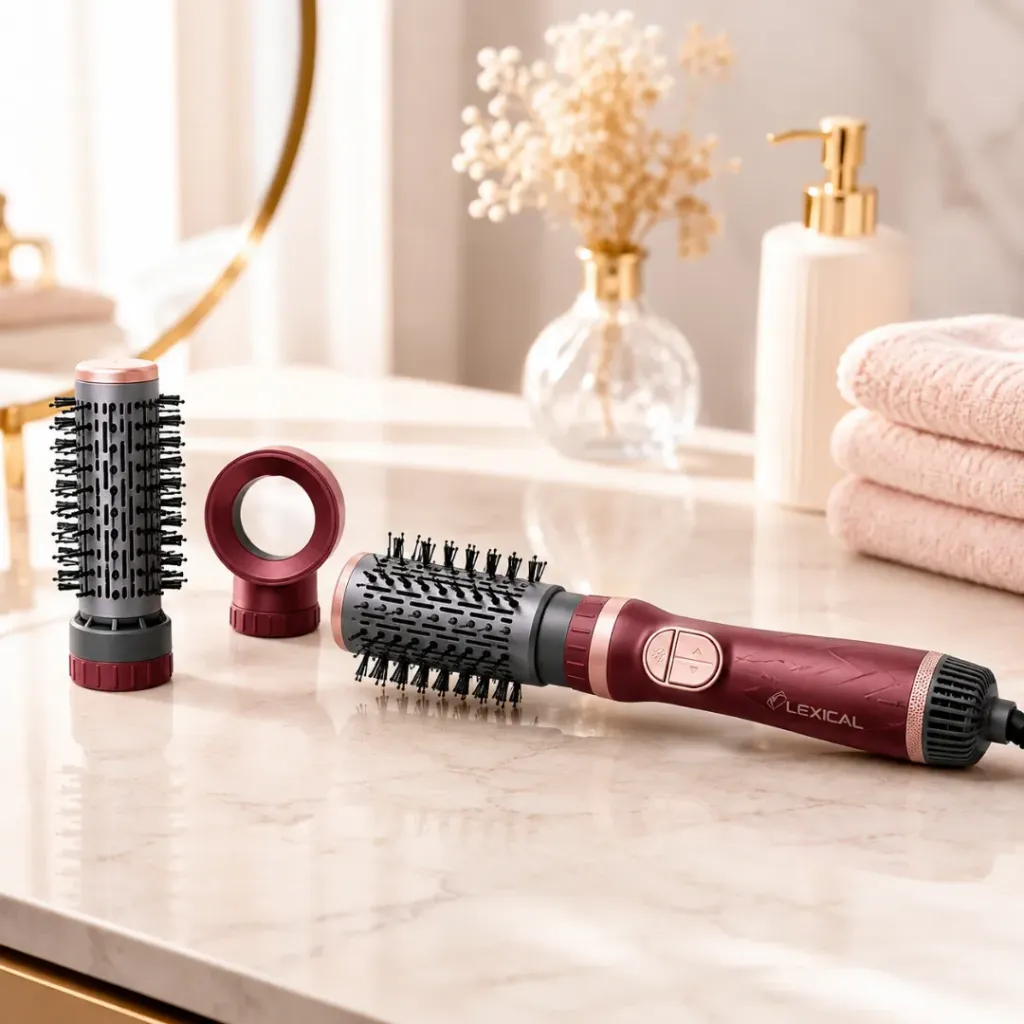 [LAS-5225R] Coffret Brosse Rotative 3en1 Lexical 1000 W - Rouge