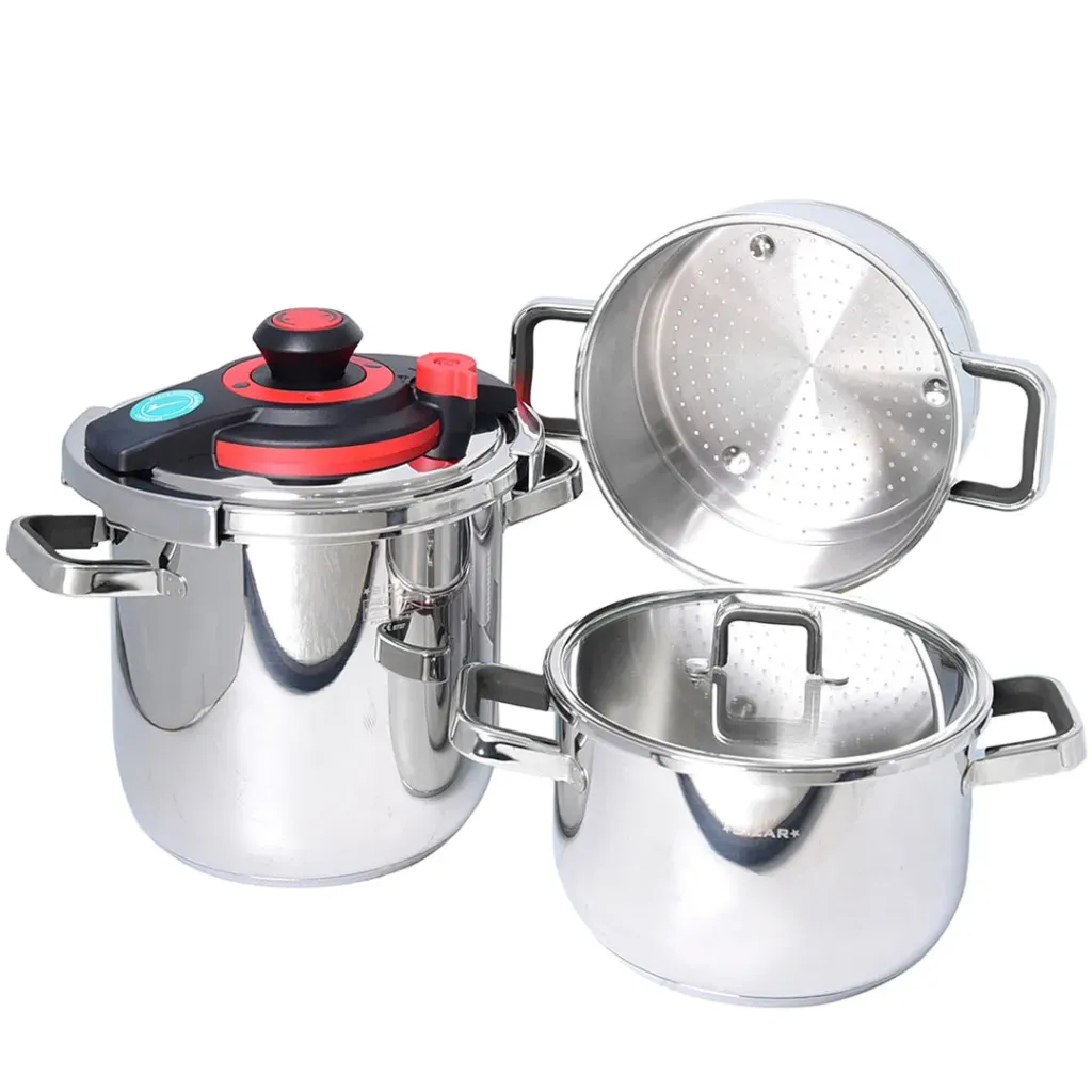 [SZR6P-N] Batterie De Cuisine Sizar 6 Pièces En Inox 18/10 - Noir