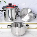 Batterie De Cuisine Sizar 6 Pièces En Inox 18/10 - Noir