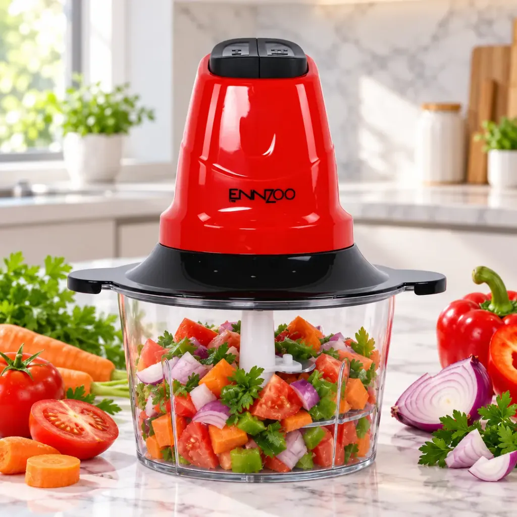 [ET-868R] Hachoir Électrique 2 L 200 W - ENZO- Rouge